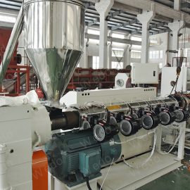 Plastic single/ double wall corrugated pipe extusion production machine
