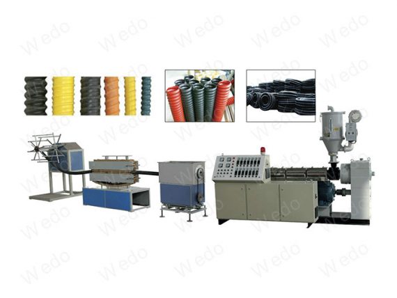 HDPE plastic spiral corrugated pipe extrusion production machine