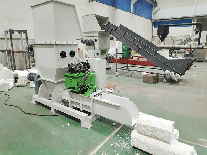 Polystyrene foam cold pressing styrofoam densifier EPS recycling machine